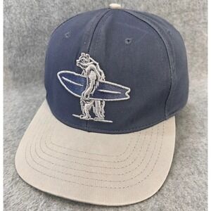California Surfing Bear Mens Blue Everyday Snapback Hat Surf Board Two Tone OSFM